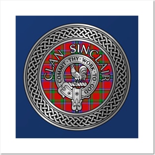 Clan Sinclair Crest & Tartan Knot Posters and Art